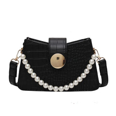 Retro Chains Hasp Shoulder Bag Small Bucket Bag