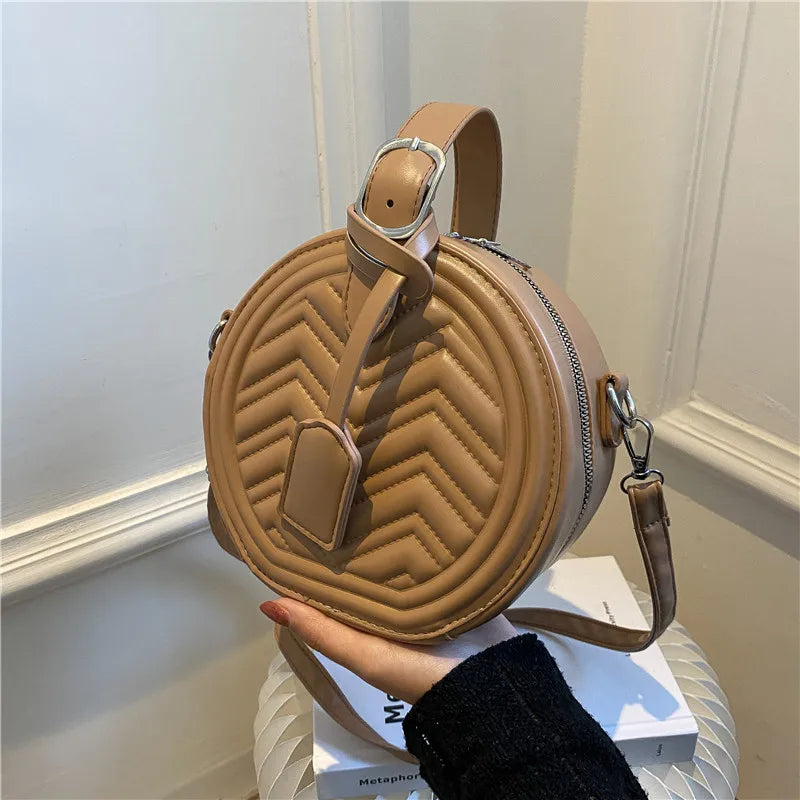 PU Leather Small Handbag Texture Messenger Bag Solid Single Shoulder Bag Female
