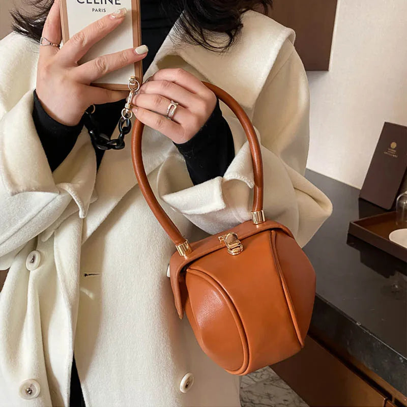 PU Leather Top-handle Women Handbag Hobos Dumpling Women Shoulder Bags