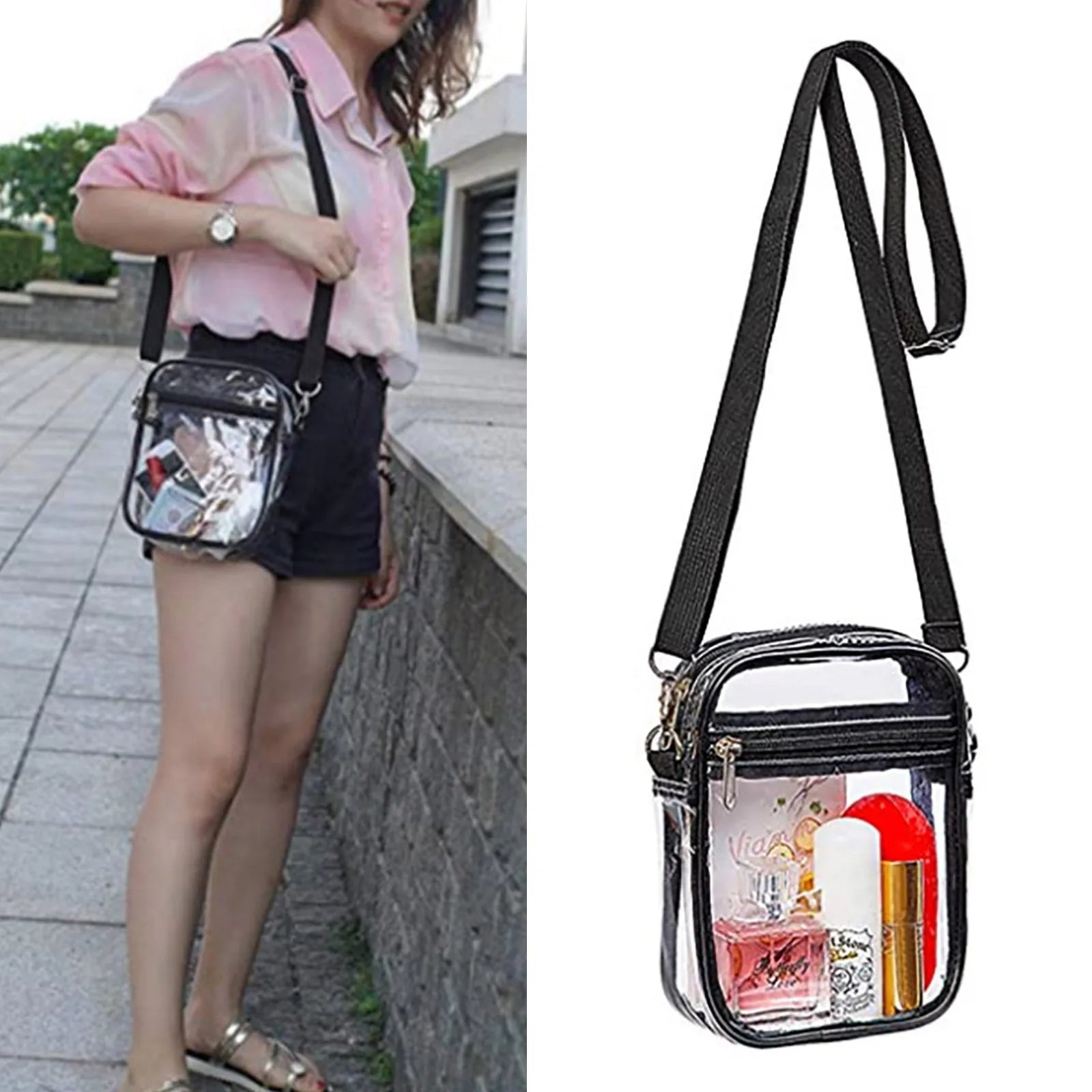 Transparent PVC Shoulder Bag Crossbody Bag