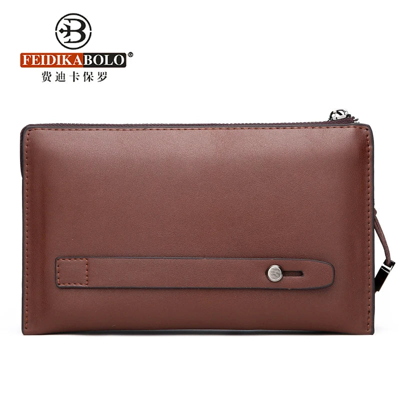 Men's Clutch Bag with Password Lock, Large Capacity Wallet and Phone Holder