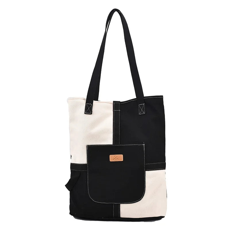 Patchwork Canvas Women Totes Travel Girls Shopping Bag