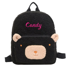 Personalized Embroidery Name Bear Backpack Children Travel Rucksack