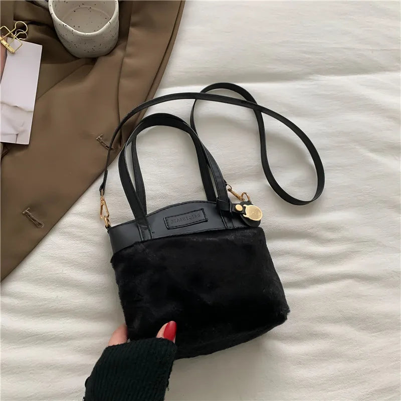 Women's Plush Crossbody Bag Fluffy Handbag