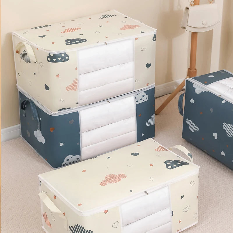 Foldable Storage Bag Quilt Closet Organizer
