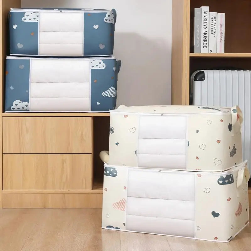 Foldable Storage Bag Quilt Closet Organizer