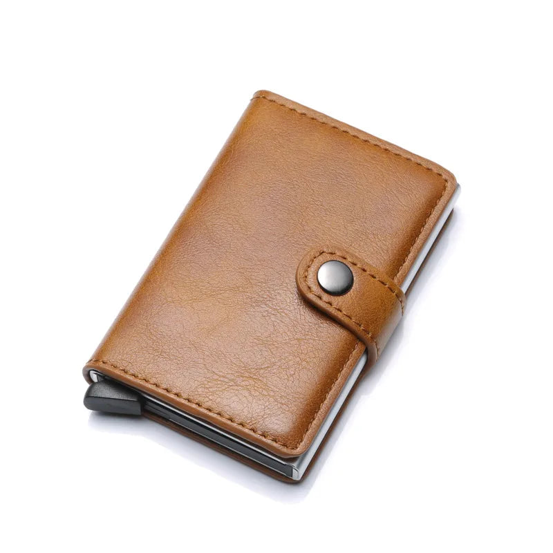 RFID Blocking Vintage Men Credit Card Holder Aluminum Alloy