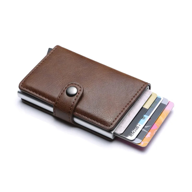 RFID Blocking Vintage Men Credit Card Holder Aluminum Alloy