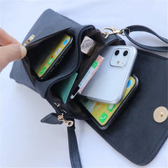 Retro Single Shoulder Messenger Bag Mini Small Compartment Large Screen Mobile P