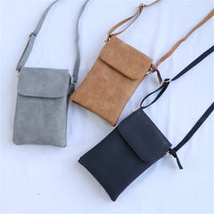 Retro Single Shoulder Messenger Bag Mini Small Compartment Large Screen Mobile P