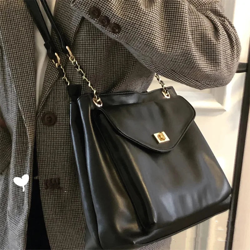 Retro Texture Women's Tote Bag Shoulder High Capacity