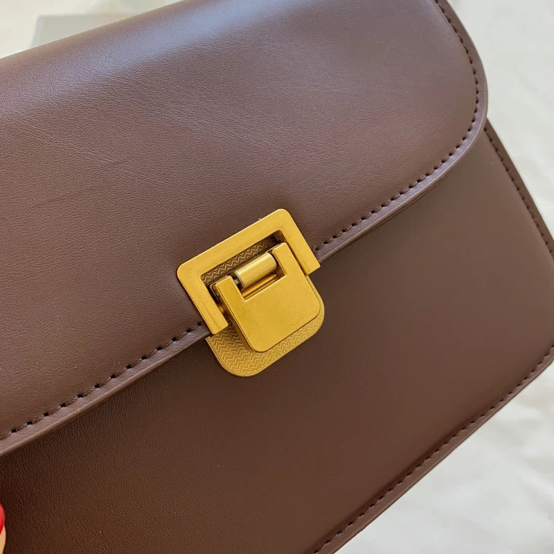 Retro Women PU Leather Shoulder Bags Flap Crossbody Bags