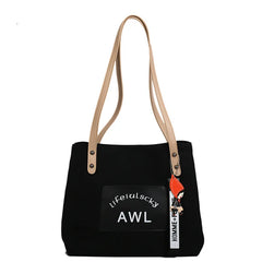 Retro Women Shopping Bag Canvas Cloth Shoulder Handbag