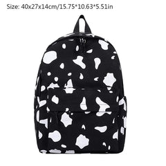 Cow Pattern Backpack for Girls School Teenagers Vintage Casual