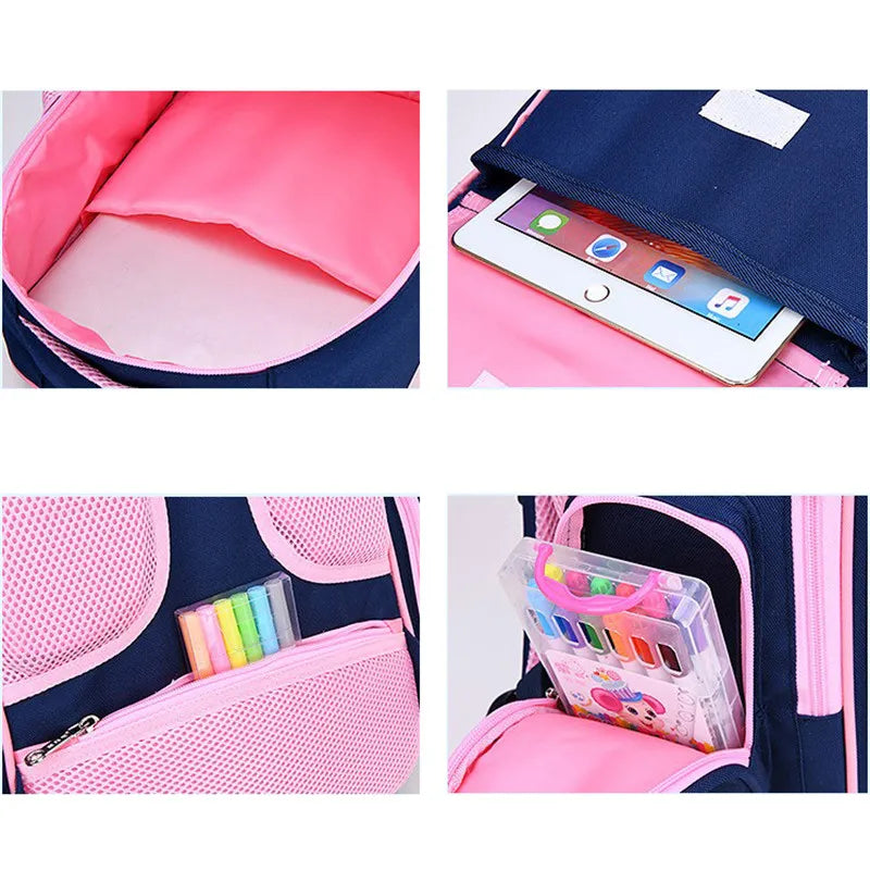 Primary School Girls Backpack for 6-12 Years Lightweight Bag
