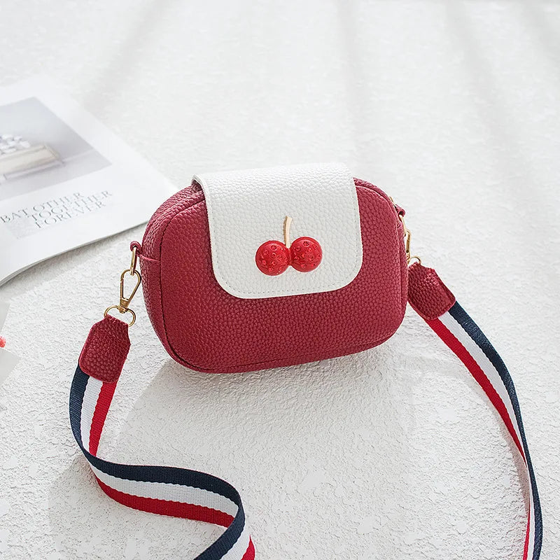 Solid Crossbody Bag for Women Fruits Small Zipper Handle Bag