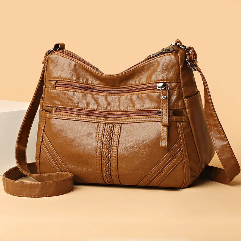 Women's Casual Leather Shoulder Bag Crossbody Hobos Handbag