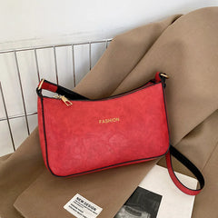 Solid Pu Leather Women Shoulder Bag