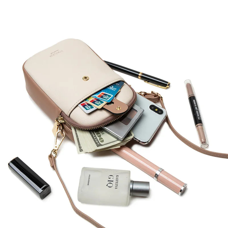 Small Crossbody Bag Mini PU Leather Shoulder Messenger Bag for Women Yellow