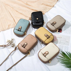 Small Crossbody Bag Mini PU Leather Shoulder Messenger Bag for Women Yellow