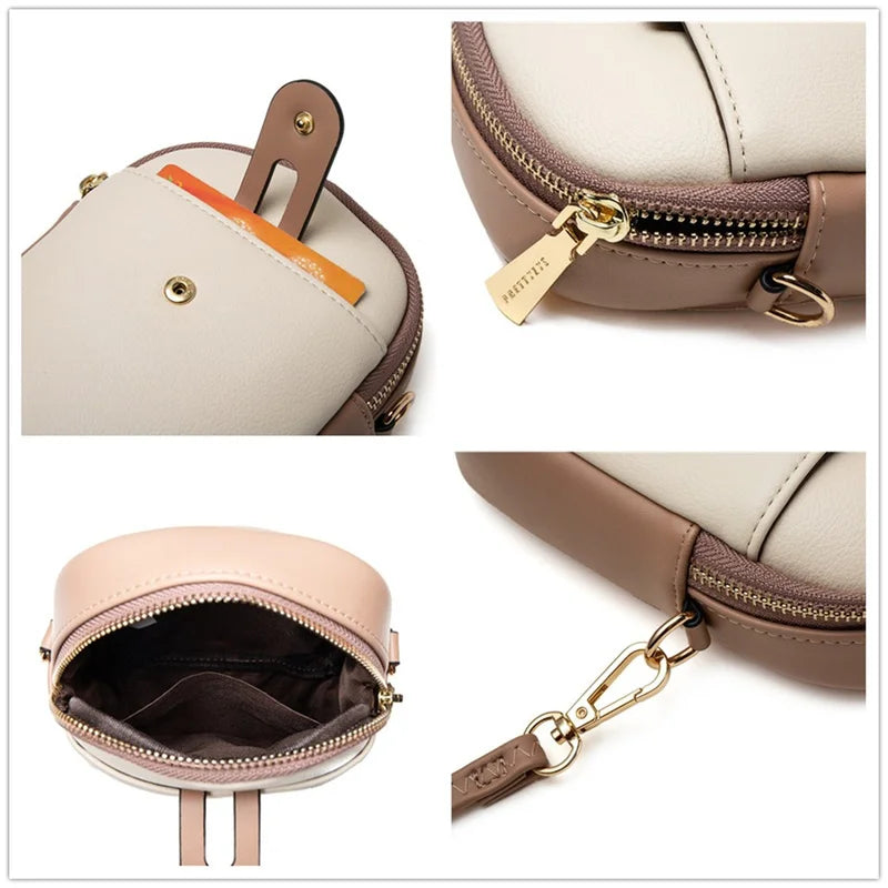 Small Crossbody Bag Mini PU Leather Shoulder Messenger Bag for Women Yellow