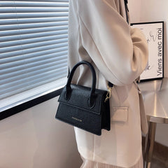 Small Size Crossbody Messenger Bag for Women Solid Color Handbag