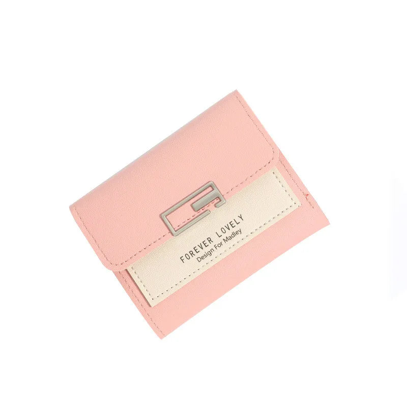 Small Wallet Female Short Section Tide Folding Personality Student Mini Wallet L