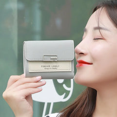 Small Wallet Female Short Section Tide Folding Personality Student Mini Wallet L