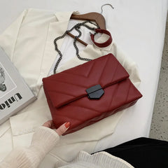Soft PU Leather Women Crossbody Bags Chain Ladies Shoulder Messenger Bags