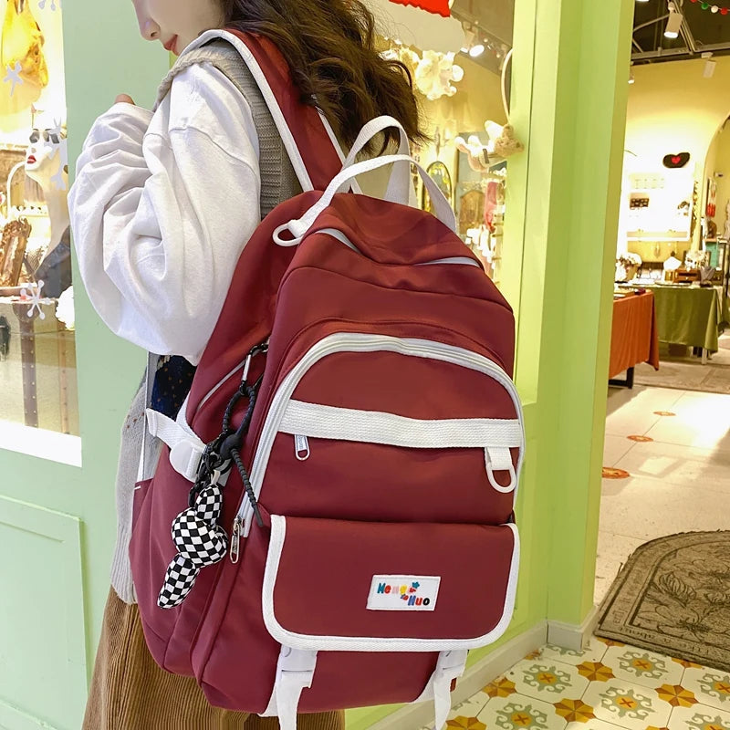 Waterproof Versatile Backpack Teen Girl College Student Schoolbag
