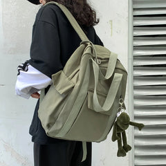 Waterproof Nylon School Backpack for Teenage Girl
