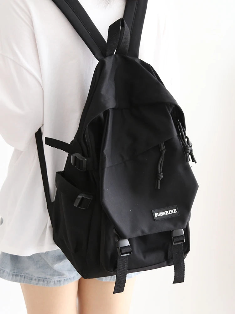 Waterproof Nylon Backpack for Girls - Teenage School Bag