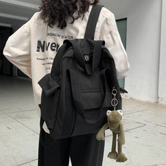 Waterproof Nylon School Backpack for Teenage Girl
