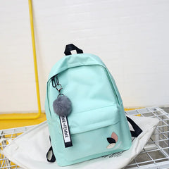 College Wind Women SchoolBag Solid Backpack Girl School Bags for Teenage