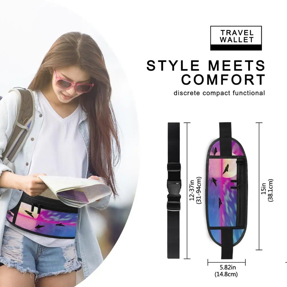 Waterproof Running Waist Bag Mobile Phone Holder Fitness Belt Lady
