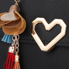 Square Bag Love Button PU Leather Bags For Lady One Shoulder Crossbody Bag
