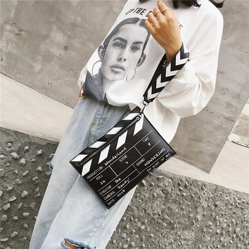 Hip Hop 3D Director Board Style Messenger Bag Women's Clutch