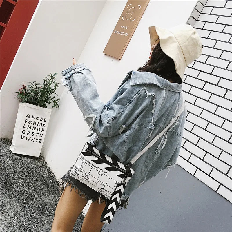 Hip Hop 3D Director Board Style Messenger Bag Women's Clutch