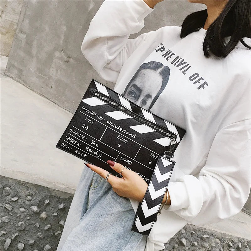Hip Hop 3D Director Board Style Messenger Bag Women's Clutch