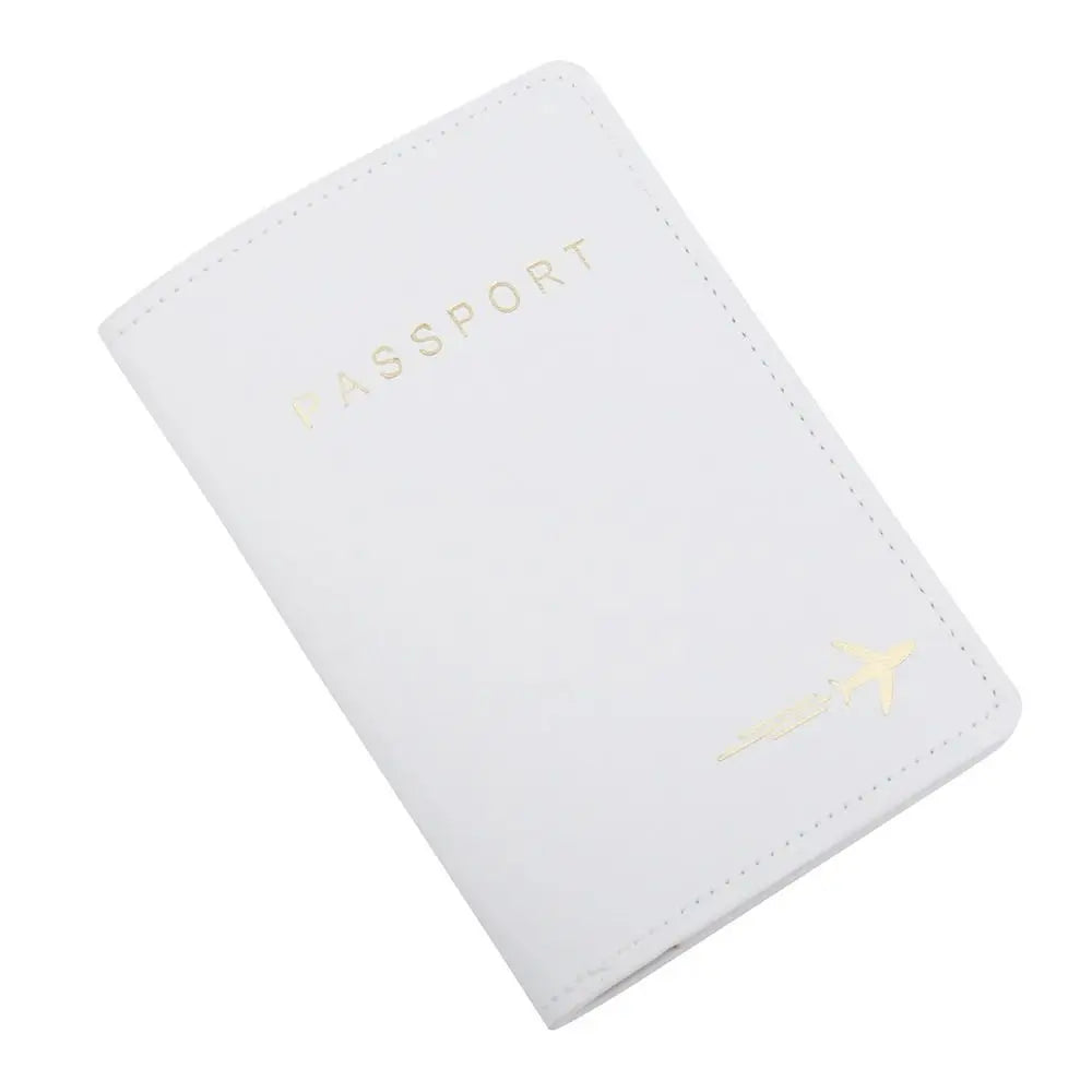 Couple Passport Cover Stamping Plane Travel Holder Wedding Gift