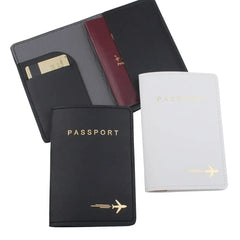 Couple Passport Cover Stamping Plane Travel Holder Wedding Gift