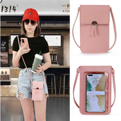 Summer Women Outdoor Crossbody Bag Heart Shaped Decorative Mobile Phone Touch