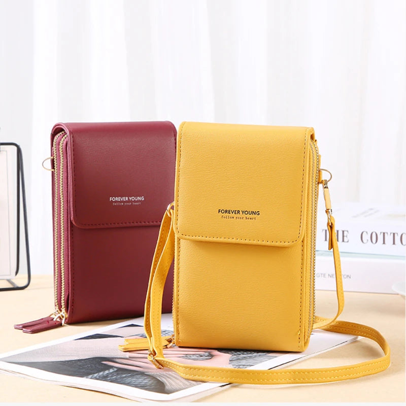 Summer Women Phone Bag Crossbody Wallet Heart Decorati