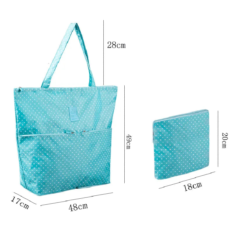 Waterproof Tote Bag Foldable Shopping Bags Reusable