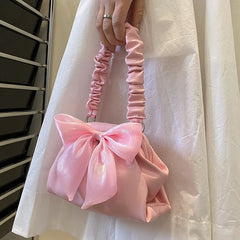 Sweet Bow Cloud Bag Flap Pu Leather Handbags Purse For Women
