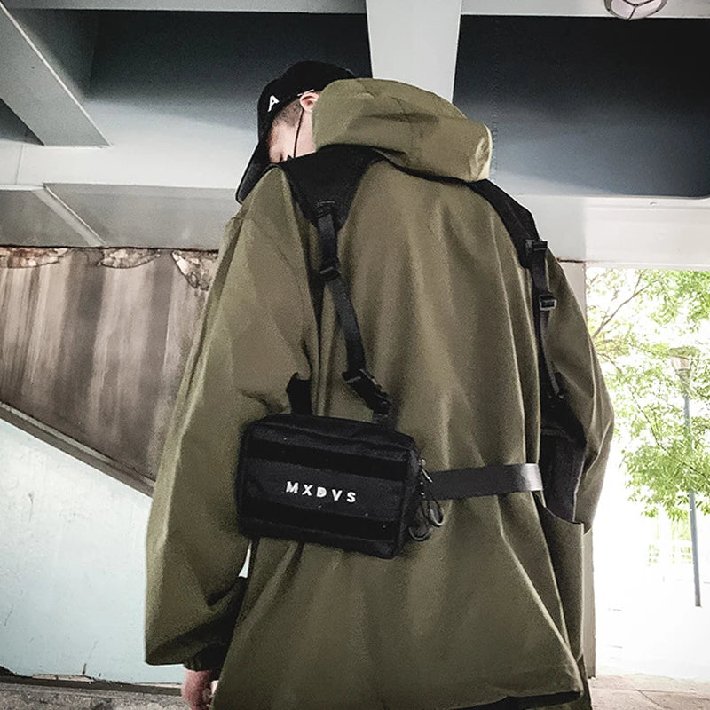 Men's Tactical Chest Bag Vest Hip-Hop Style Multi-functional Chest Rig