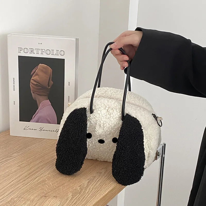 Fluffy Bucket Handbag Crossbody Women's Messenger Tote Bag