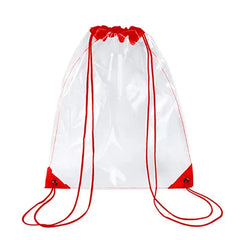 Clear Drawstring Backpack School Bag Gym Tote