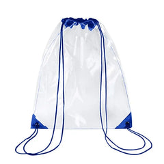 Transparent Drawstring Backpack School Tote Gym Bag Sport Pack