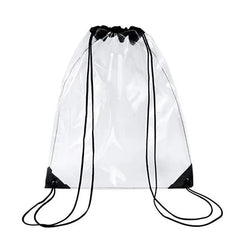 Transparent Drawstring Backpack School Tote Gym Bag Sport Pack